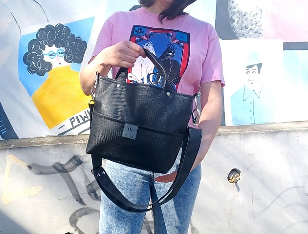 torby na ramię Torebka shopper z ekoskóry Czarny