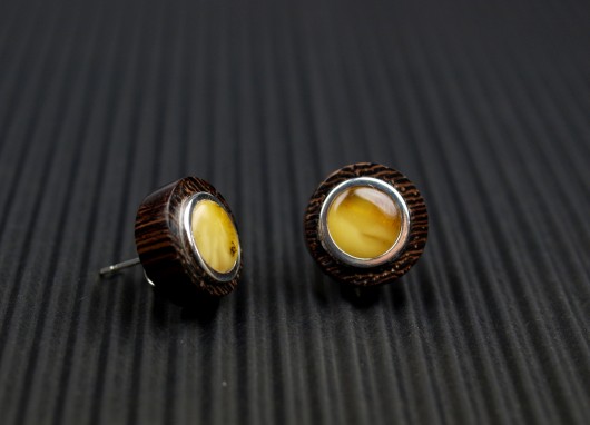 KROPECZKI - drewno, bursztyn i srebro AmberTree