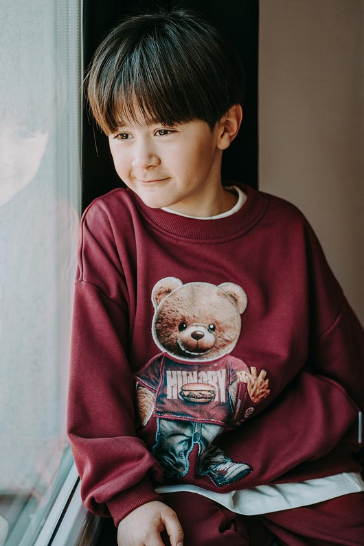 bluzy dla dziewczynki Bluza oversize Mac Teddy