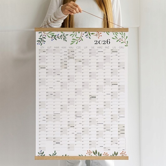 kalendarze i plannery Planer ścienny 2026 - Kalendarz Polskie Święta, Niedziele Handlowe