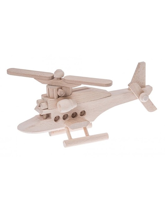 klocki i zabawki drewniane Drewniana helikopter