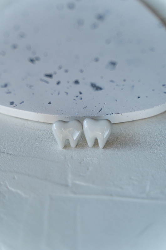 kolczyki ceramiczne Kolczyki porcelanowe ZĘBY