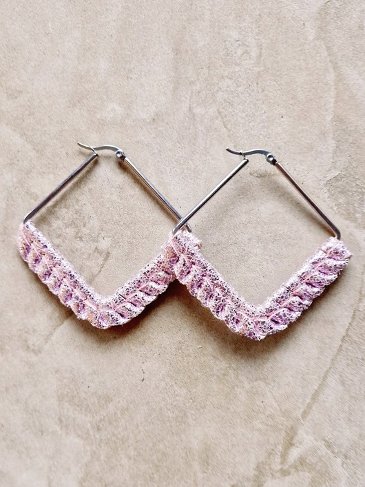 kolczyki - inne HERMES square. GALAXY PINK