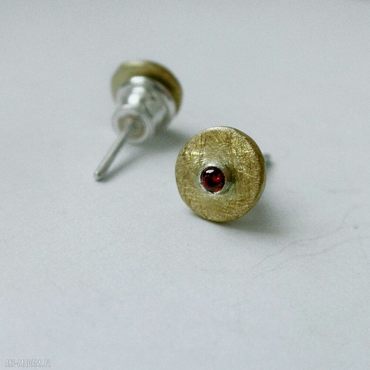 kolczyki z kamieniami Kolczyki OKRĄG