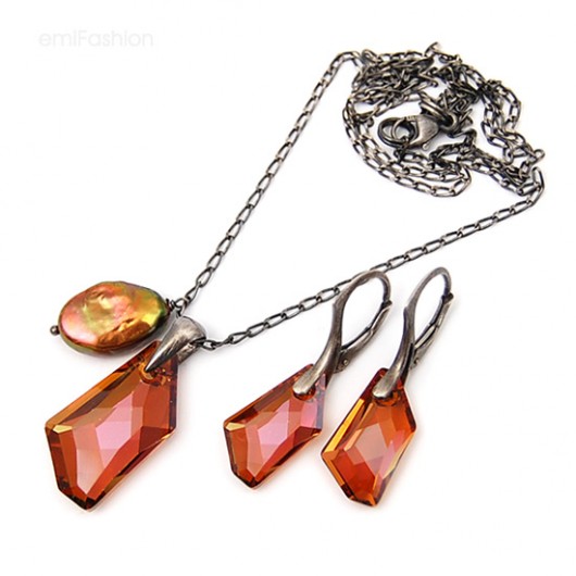 Promocja - De-Art Crystal Copper z perłą MAREMI Jewelry