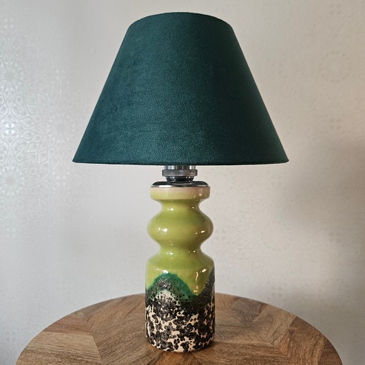 lampy stołowe Zielona lampa ceramiczna VEB Haldensleben