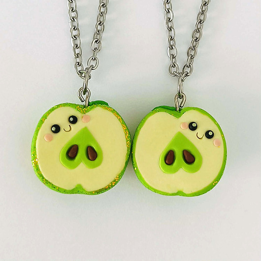 naszyjniki - inne Naszyjniki Dwie Połówki Jabłka