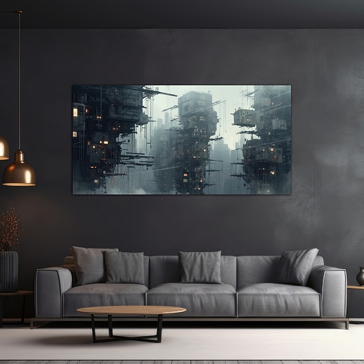 plakaty Futurystyczna Japonia, Cyberpunk - Plakat - Loft, Minimalizm