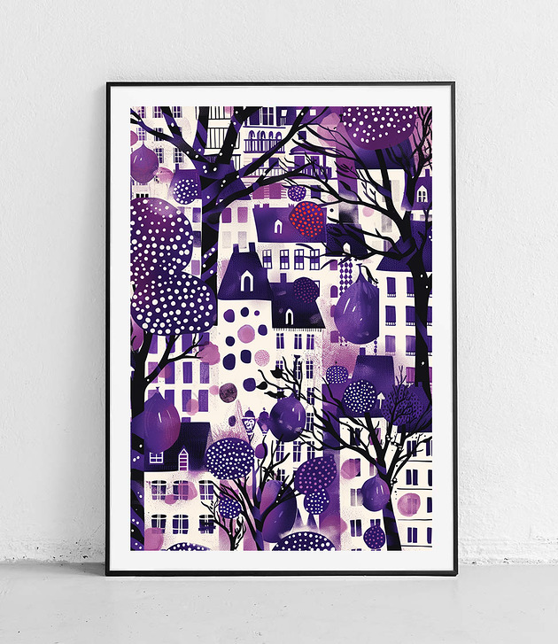 plakaty Plakat - Noc w Purpurowym Mieście