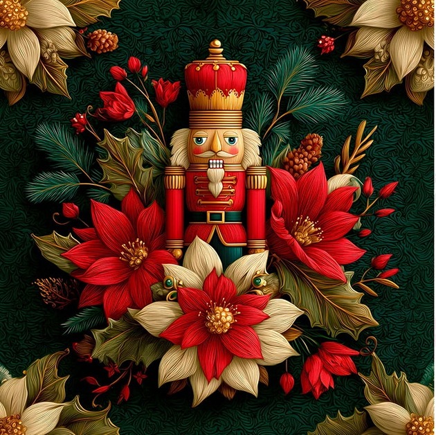 poduszki z grafiką Poduszka ozdobna DZIADEK do orzechów