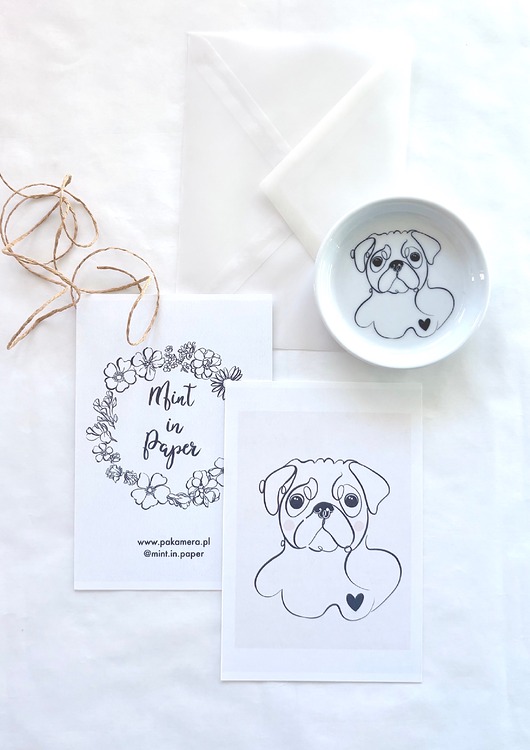 pojemniki na biżuterię Talerzyk na biżuterię  z pieskiem