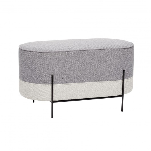 Puf, siedzisko Elegant Grey, 40x70x43 cm Home Design