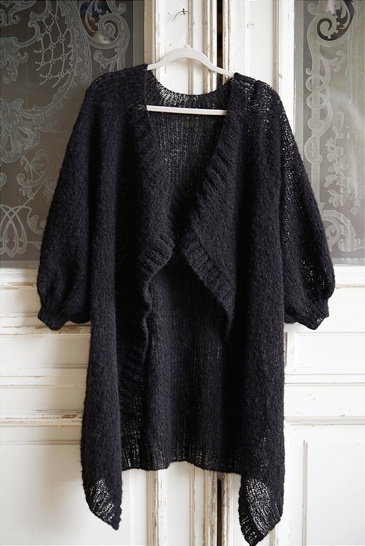 kardigany damskie Kardigan LazyCardigan Black