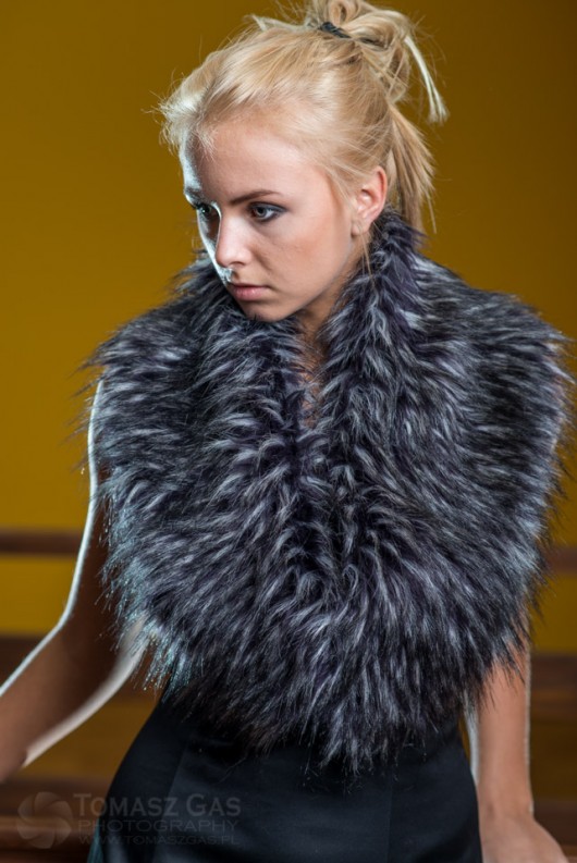 Szal futrzany  z kolekcji Luxury dorota woytasiewicz