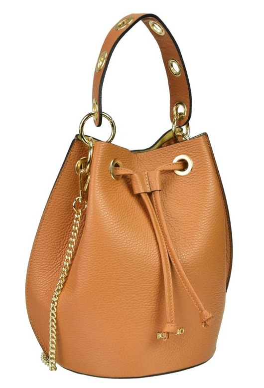 torby na ramię Torebka skórzana - worek rudy  (5796)