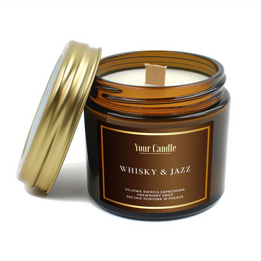świece zapachowe Świeca zapachowa sojowa Whisky & Jazz 120ml- Your Candle