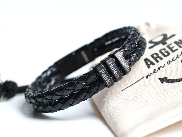 biżuteria męska Męska bransoletka personalizowana Argento