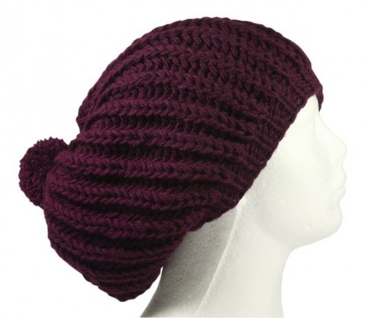 BERET śliwkowy RękaProduction