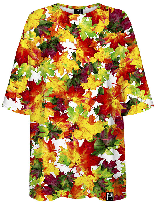 t-shirt damskie DR.CROW T-shirt Damski Oversize Autumn Leaves