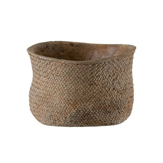 Duża donica betonowa, imitacja kosza 31x22cm Home Design