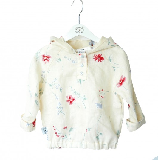 Bluza lniana w kwiaty BOSKA