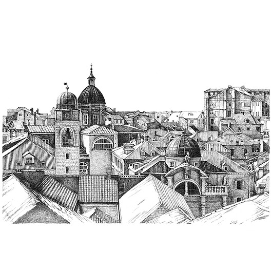 grafiki i ilustracje Dubrownik