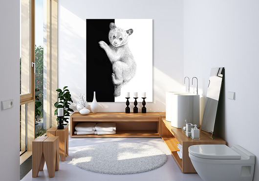 OBRAZ NA PŁÓTNIE -  80x100cm  NIEDŹWIADEK LUdesign gallery