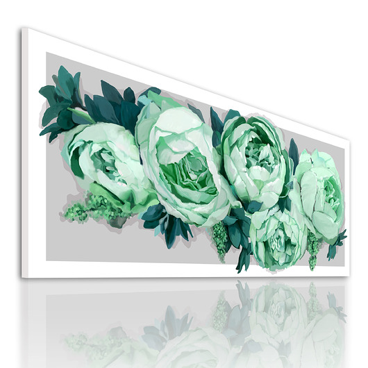 OBRAZ NA PŁÓTNIE - 120x50cm PIWONIE LUdesign gallery