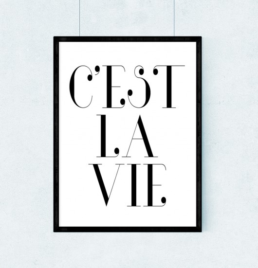 Plakat c'est la vie - A3 wejustlikeprints