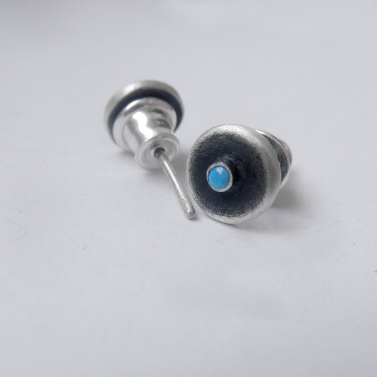 kolczyki z kamieniami Kolczyki OKRĄG