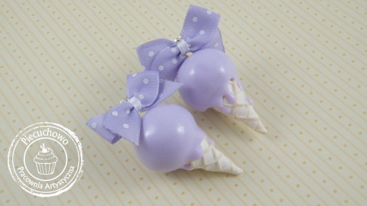 kolczyki lody jagodowe kawaii Piecuchowo