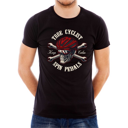 t-shirty męskie Koszulka  z nadrukiem True cyclist