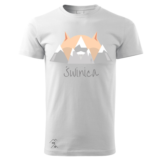 t-shirty męskie Świnica grafika by Szymon Rabiasz white men
