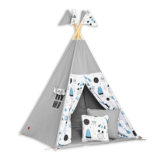 Zestaw Tipi Mata Poduszki Space Fun with Mum