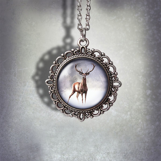 wisiory Medalion - Jeleń 2 - romantyczny