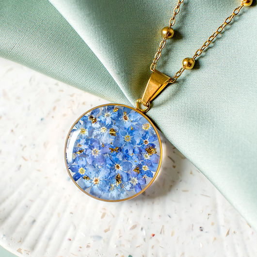 wisiory Wisiorek z niezapominajkami