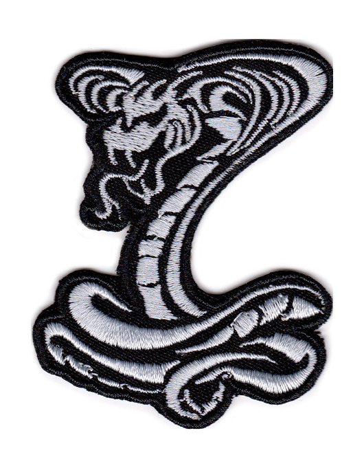 naszywki na ubrania Naszywka naprasowanka WĄŻ KOBRA termoprzylepna haft 5,5x7,2cm