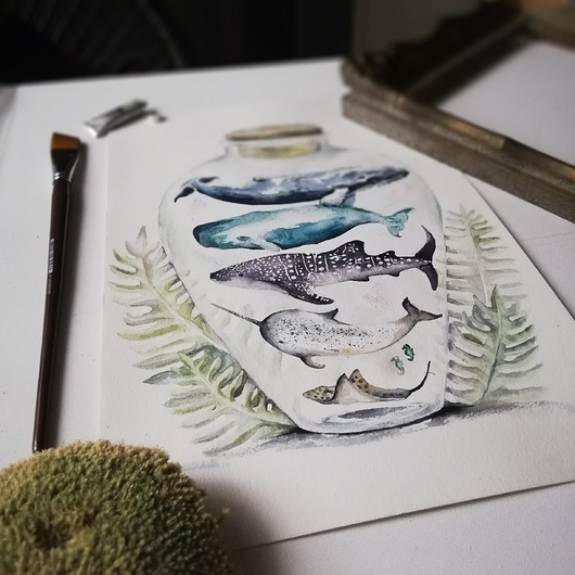 Ocean w butelce 2 A3 DWUKROOPEK