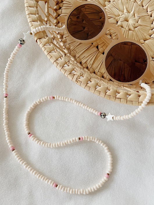 okulary damskie Łańcuszek do okularów BOHEMIAN STAR creme