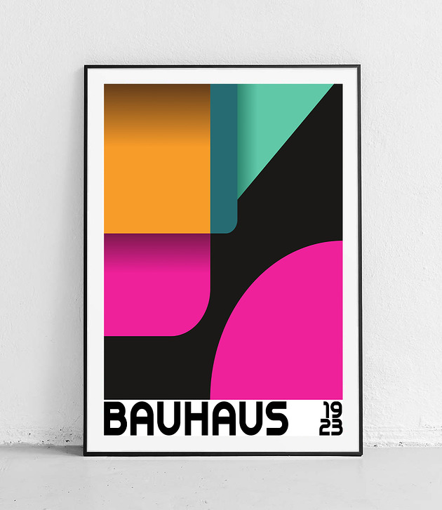 plakaty Plakat Kolorowa kompozycja Bauhaus 1923