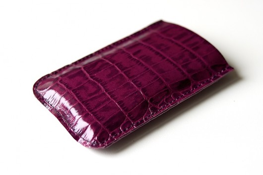 Etui dla iPhone iPod Fiolet krokodyl patkas