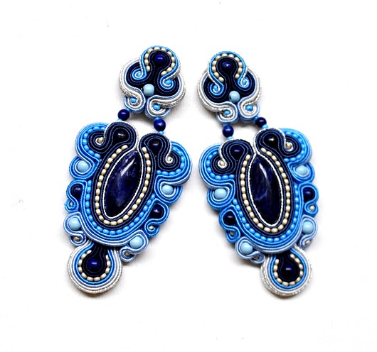 kolczyki soutache Sutaszowe kolczyki CHIC BLUE _ EXPRESS
