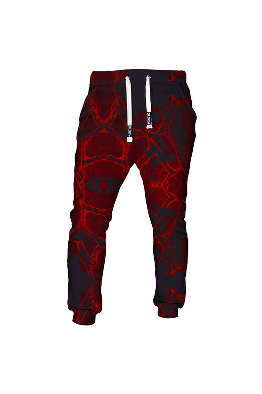 spodnie męskie Męskie Spodnie Fullprint DR.CROW Marble Dark Red