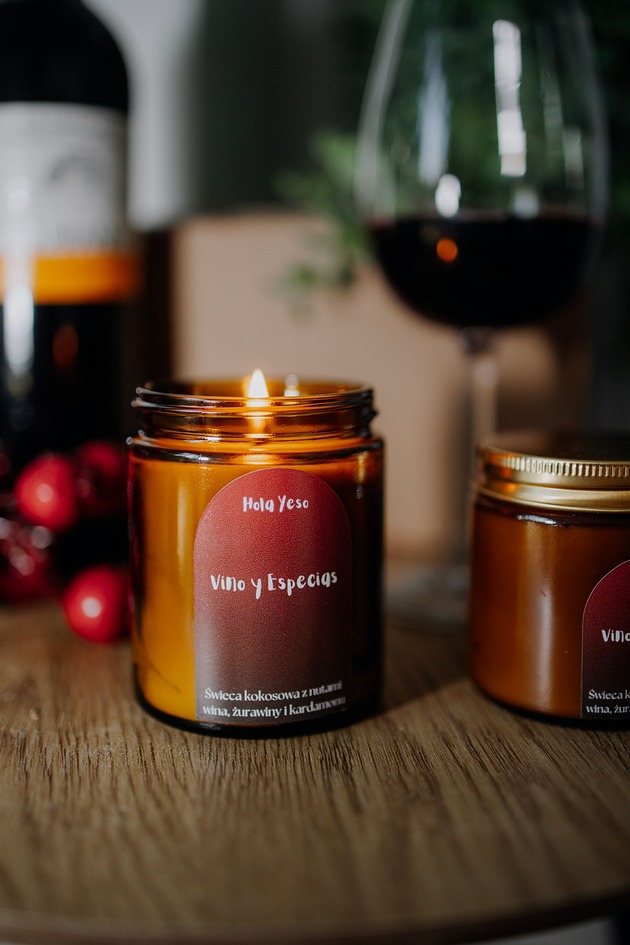 świeczniki i świece Świeca Wino