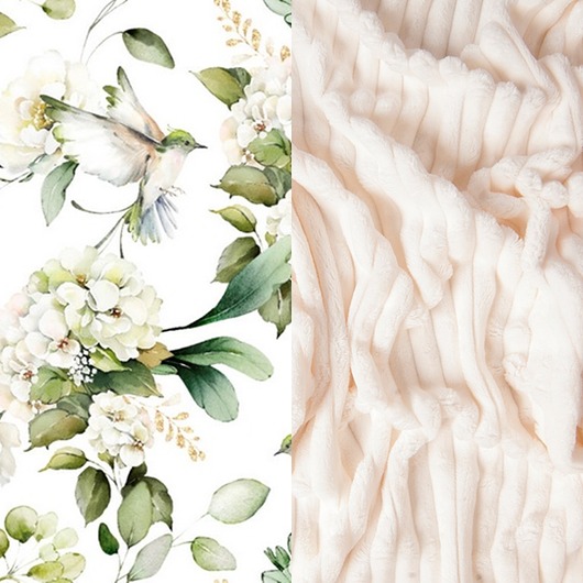 kocyki, kołderki, pościel dla dzieci WYJĄTKOWY koc _ narzuta _ LISTKI i PTASZKI_ 155x200 cm