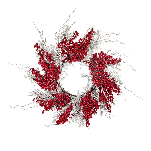 wycieraczki pod drzwi Wianek świąteczny czerwono-biały Ø55 cm