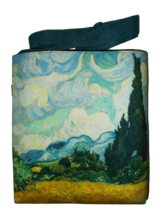 torby na ramię Pole pszenicy z cyprysami Van Gogh