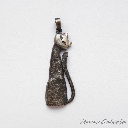 Wisiorek - Kot szary VENUS GALERIA