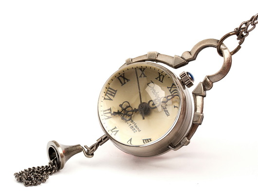 zegarki na łańcuszku Mała kulka (Black)  - Drobiny Czasu - zegarek wisiorek