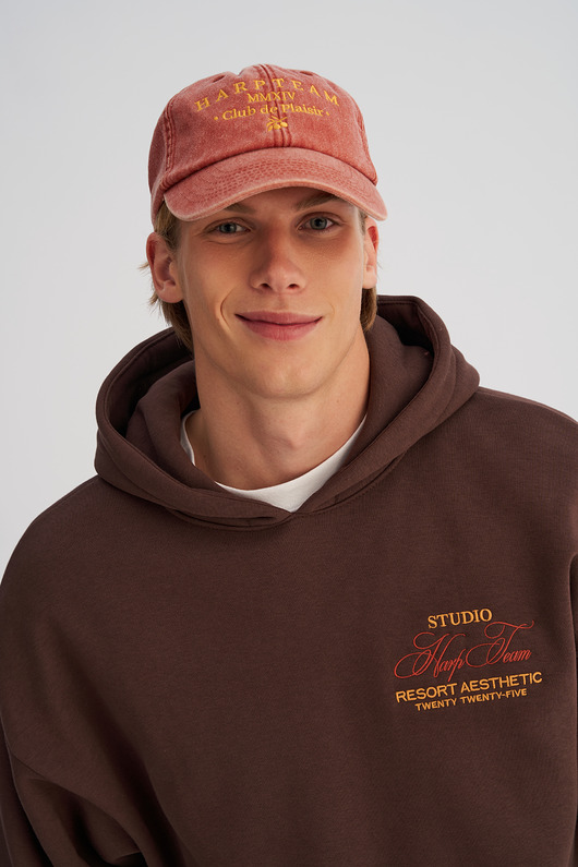 czapki i kapelusze męskie Sprana czapka z daszkiem VINTAGE pomarańczowa